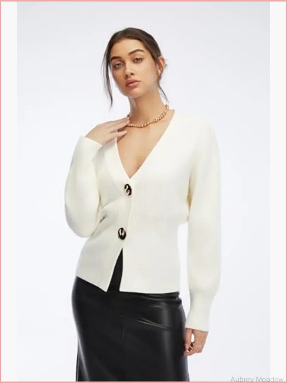 V-Neck Button Down Long Cardigan Sweater - Lightweight Long Sleeve Knit Outwear